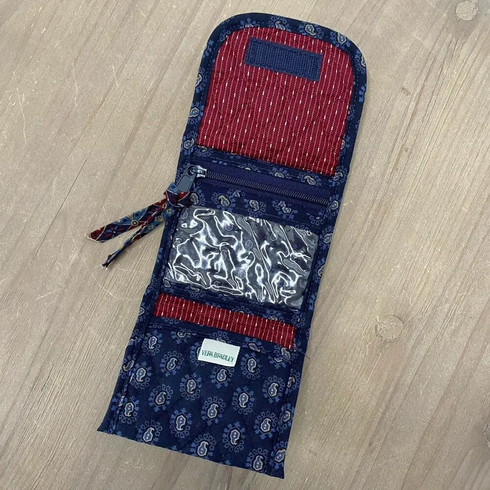 Vera Bradley | Vintage Retired Classic Navy Square Velcro Wallet - Picture 3 of 3